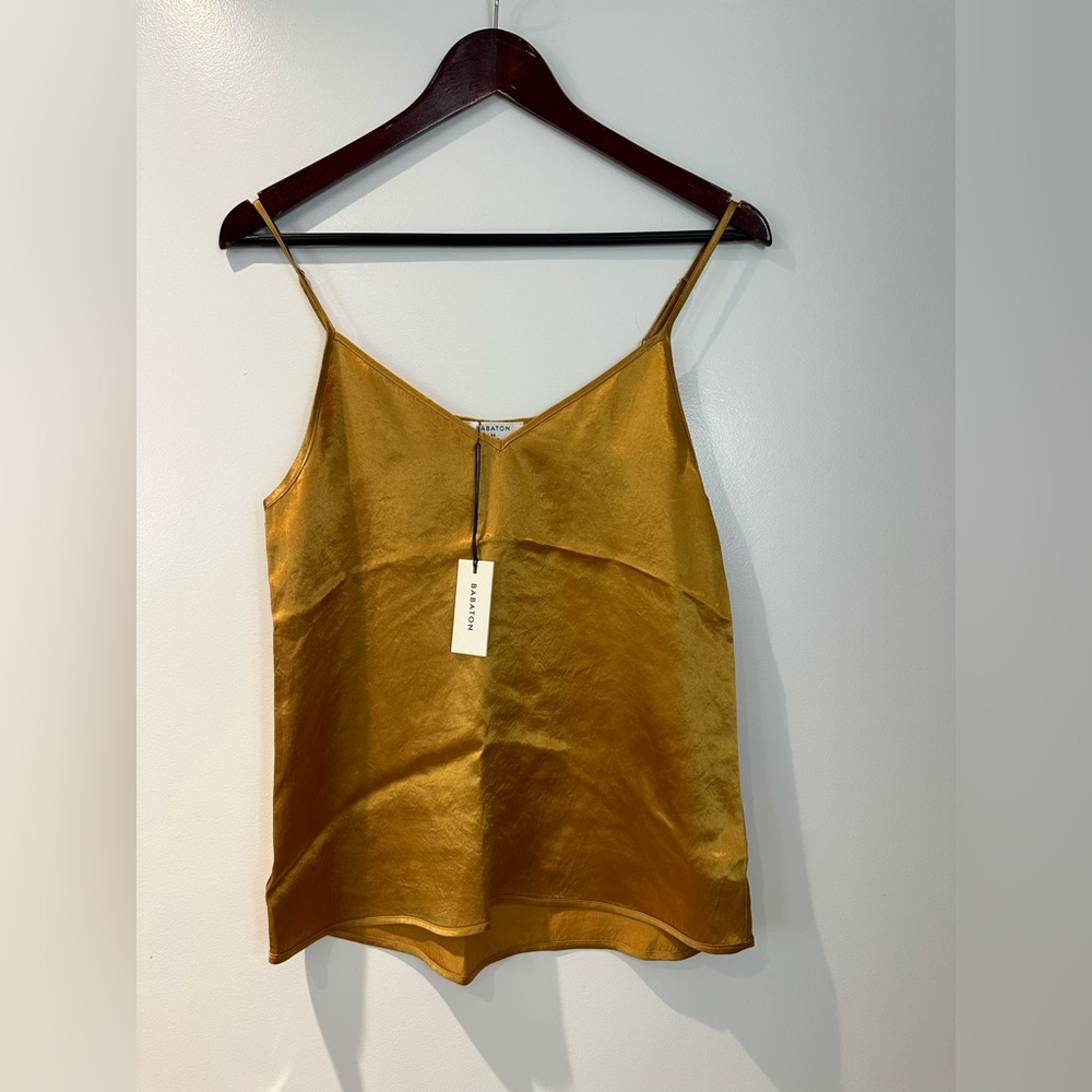 NWT Aritzia / Babaton gold camisole blouse size XS—so gorgeous!!